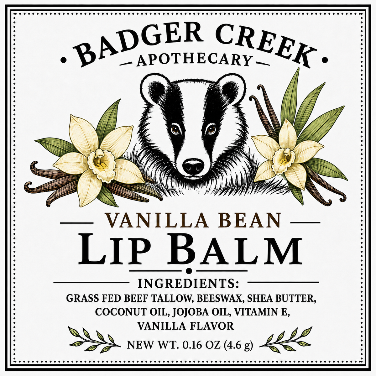 Vanilla Bean Tallow Lip Balm