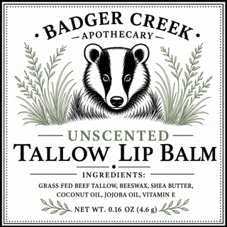 Unscented Tallow Lip Balm